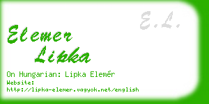 elemer lipka business card